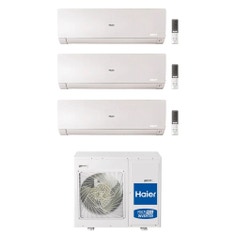 Immagine di Haier FLEXIS PLUS R32 Climatizzatore a parete trial split inverter Wi-Fi bianco | unità esterna 7.5 kW unità interne 7000+9000+24000 BTU 4U75S2SR5FA+AS[20|25|71]S2SF1FA-MW3