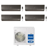 Immagine di Haier FLEXIS PLUS R32 Climatizzatore a parete quadri split inverter Wi-Fi nero | unità esterna 7.5 kW unità interne 7000+7000+7000+24000 BTU 4U75S2SR5FA+AS[20|20|20|71]S2SF1FA-MB3