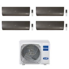 Immagine di Haier FLEXIS PLUS R32 Climatizzatore a parete quadri split inverter Wi-Fi nero | unità esterna 9 kW unità interne 9000+12000+12000+12000 BTU 5U90S2SS5FA+AS[25|35|35|35]S2SF1FA-MB3
