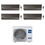 Immagine di Haier FLEXIS PLUS R32 Climatizzatore a parete quadri split inverter Wi-Fi nero | unità esterna 9 kW unità interne 9000+9000+12000+18000 BTU 5U90S2SS5FA+AS[25|25|35|50]S2SF1FA-MB3