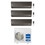 Immagine di Haier FLEXIS PLUS R32 Climatizzatore a parete trial split inverter Wi-Fi nero | unità esterna 8.5 kW unità interne 7000+7000+9000 BTU 4U85S2SR5FA+AS[20|20|25]S2SF1FA-MB3