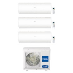 Immagine di Haier PEARL R32 Climatizzatore a parete trial split inverter Wi-Fi bianco | unità esterna 5.5 kW unità interne 7000+9000+12000 BTU 3U55S2SR5FA+AS[20]PBAHRA+AS[25|35]PBPHRA