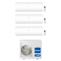 Immagine di Haier PEARL R32 Climatizzatore a parete trial split inverter Wi-Fi bianco | unità esterna 7.5 kW unità interne 12000+12000+12000 BTU 4U75S2SR5FA+AS[35|35|35]PBPHRA