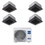 Immagine di Haier CASSETTE R32 Climatizzatore a cassetta quadri split inverter Wi-Fi nero | unità esterna 10 kW unità interne 12000+12000+12000+12000 BTU 5U105S2SS5FA+AB[35|35|35|35]S2SC2FA(H)-B