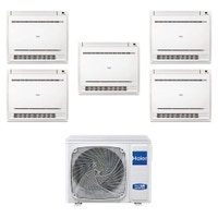 Immagine di Haier CONSOLE R32 Climatizzatore console da pavimento penta split inverter bianco | unità esterna 10 kW unità interne 9000+9000+9000+9000+12000 BTU 5U105S2SS5FA+AF[25|25|25|25|35]S2SD1FA(D)