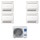Haier CONSOLE R32 Climatizzatore console da pavimento quadri split inverter bianco | unità esterna 10 kW unità interne 9000+9000+9000+9000 BTU 5U105S2SS5FA+AF[25|25|25|25]S2SD1FA(D)
