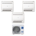 Immagine di Haier CONSOLE R32 Climatizzatore console da pavimento trial split inverter bianco | unità esterna 10 kW unità interne 12000+12000+18000 BTU 5U105S2SS5FA+AF[35|35|50]S2SD1FA(D)