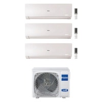 Immagine di Haier FLEXIS PLUS R32 Climatizzatore a parete trial split inverter Wi-Fi bianco | unità esterna 10 kW unità interne 12000+15000+15000 BTU 5U105S2SS5FA+AS[35|42|42]S2SF1FA-MW3