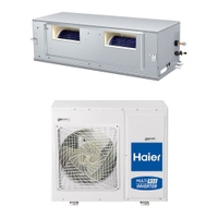 Immagine di Haier CANALIZZABILE ALTA PRESSIONE 210 Pa Climatizzatore canalizzabile monosplit inverter | unità esterna 12.5 kW trifase unità interna 43000 BTU ADH125H1ERG+1U125S2SN2FB