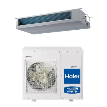 Immagine di Haier CANALIZZATO Media pressione Climatizzatore canalizzabile monosplit inverter Wi-Fi | unità esterna monofase 10.5 kW unità interna 35000 BTU 1U105S2SS2FA+AD105S2SM3FA(H)