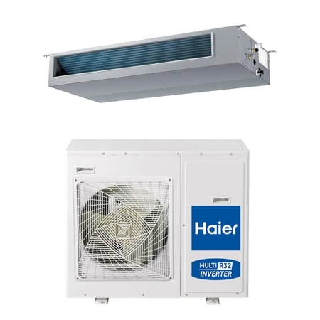Immagine di Haier CANALIZZATO Media pressione Climatizzatore canalizzabile monosplit inverter Wi-Fi | unità esterna monofase 10.5 kW unità interna 35000 BTU 1U105S2SS2FA+AD105S2SM3FA(H)