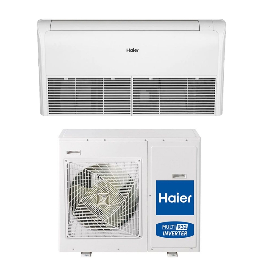 Immagine di Haier SOFFITTO/PAVIMENTO R32 Climatizzatore monosplit inverter | unità esterna monofase 10.5 kW unità interna 35000 BTU 1U105S2SS2FA+AC105S2SH1FA(H)