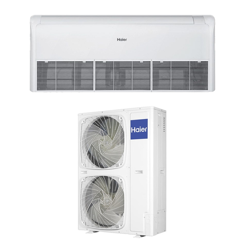 Immagine di Haier SOFFITTO/PAVIMENTO R32 Climatizzatore monosplit inverter | unità esterna trifase (doppio ventilatore) 14 kW unità interna 48000 BTU 1U140S2SP2FB+AC140S2SK1FA(H)