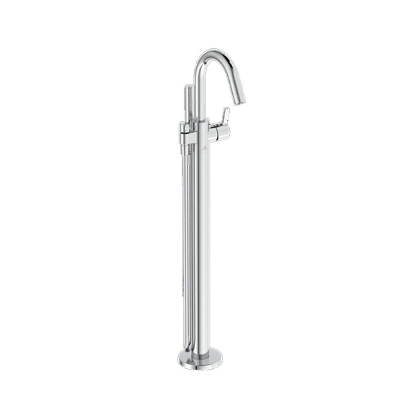 Immagine di Ideal Standard JOY miscelatore per vasca o doccia a pavimento, con tecnologia FirmaFlow, senza corpo incasso, finitura cromo BD461AA