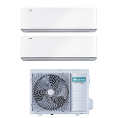 Immagine di Hisense ENERGY PRO X R32 Climatizzatore a parete dual split inverter Wi-Fi bianco | unità esterna 5.5 kW unità interne 9000+9000 BTU 3AMW52U4RJC+QH[25|25]XV3AG