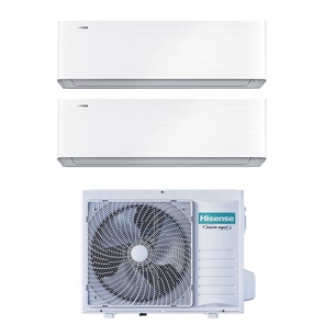 Immagine di Hisense ENERGY PRO X R32 Climatizzatore a parete dual split inverter Wi-Fi bianco | unità esterna 7 kW unità interne 9000+9000 BTU 3AMW72U4RJC+QH[25|25]XV3AG