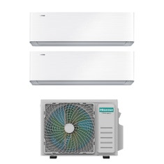 Immagine di Hisense ENERGY PRO X R32 Climatizzatore a parete dual split inverter Wi-Fi bianco | unità esterna 4.1 kW unità interne 9000+9000 BTU 2AMW42U4RGC+QH[25|25]XV3AG