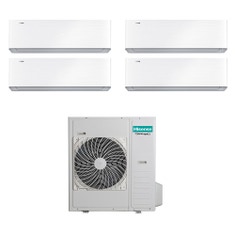 Immagine di Hisense ENERGY PRO X R32 Climatizzatore a parete quadri split inverter Wi-Fi bianco | unità esterna 12.5 kW unità interne 9000+9000+9000+9000 BTU 5AMW125U4RTA+QH[25|25|25|25]XV3AG