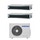 Samsung CANALIZZABILE BASSA/MEDIA PREVALENZA R32 Climatizzatore canalizzabile dual split inverter | unità esterna 5.2 kW unità interne 9000+9000 BTU AJ052TXJ3KG/EU+AJ0[26|26]TNLPEG