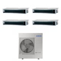 Immagine di Samsung CANALIZZABILE BASSA/MEDIA PREVALENZA R32 Climatizzatore canalizzabile quadri split inverter | unità esterna 10 kW unità interne 12000+12000+12000+18000 BTU AJ100TXJ5KG/EU+AJ0[52]BNMDEG+AJ0[35|35|35]TNLPEG