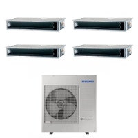 Immagine di Samsung CANALIZZABILE BASSA/MEDIA PREVALENZA R32 Climatizzatore canalizzabile quadri split inverter | unità esterna 10 kW unità interne 9000+9000+12000+12000 BTU AJ100TXJ5KG/EU+AJ0[26|26|35|35]TNLPEG