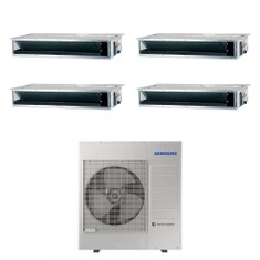 Immagine di Samsung CANALIZZABILE BASSA/MEDIA PREVALENZA R32 Climatizzatore canalizzabile quadri split inverter | unità esterna 10 kW unità interne 9000+9000+9000+18000 BTU AJ100TXJ5KG/EU+AJ0[52]BNMDEG+AJ0[26|26|26]TNLPEG