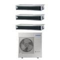 Immagine di Samsung CANALIZZABILE BASSA/MEDIA PREVALENZA R32 Climatizzatore canalizzabile trial split inverter | unità esterna 10 kW unità interne 12000+12000+18000 BTU AJ100TXJ5KG/EU+AJ0[52]BNMDEG+AJ0[35|35]TNLPEG