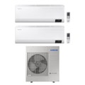 Immagine di Samsung CEBU R32 Climatizzatore a parete dual split inverter Wi-Fi bianco | unità esterna 10 kW unità interne 24000+24000 BTU AJ100TXJ5KG/EU+AR[24T|24T]XFYAWKNEU