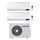 Samsung CEBU R32 Climatizzatore a parete dual split inverter Wi-Fi bianco | unità esterna 5.2 kW unità interne 7000+7000 BTU AJ052TXJ3KG/EU+AR[07T|07T]XFYAWKNEU
