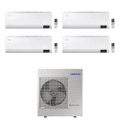 Immagine di Samsung CEBU R32 Climatizzatore a parete quadri split inverter Wi-Fi bianco | unità esterna 10 kW unità interne 9000+12000+18000+18000 BTU AJ100TXJ5KG/EU+AR[09T|12B|18B|18B]XFYAWKNEU