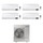 Samsung CEBU R32 Climatizzatore a parete quadri split inverter Wi-Fi bianco | unità esterna 10 kW unità interne 7000+7000+7000+7000 BTU AJ100TXJ5KG/EU+AR[07T|07T|07T|07T]XFYAWKNEU
