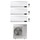 Samsung CEBU R32 Climatizzatore a parete trial split inverter Wi-Fi bianco | unità esterna 10 kW unità interne 9000+9000+12000 BTU AJ100TXJ5KG/EU+AR[09T|09T|12B]XFYAWKNEU