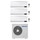 Samsung CEBU R32 Climatizzatore a parete trial split inverter Wi-Fi bianco | unità esterna 8 kW unità interne 9000+9000+12000 BTU AJ080TXJ4KG/EU+AR[09T|09T|12B]XFYAWKNEU
