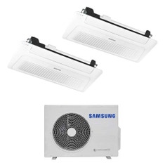 Immagine di Samsung CASSETTA 1 VIA WINDFREE R32 Climatizzatore a cassetta dual split inverter bianco | unità esterna 5.2 kW unità interne 9000+9000 BTU AJ052TXJ3KG/EU+AJ0[26|26]TN1DKG/EU