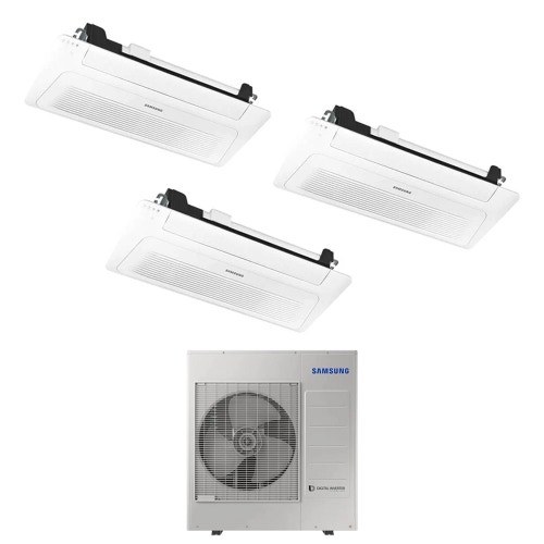 Immagine di Samsung CASSETTA 1 VIA WINDFREE R32 Climatizzatore a cassetta trial split inverter bianco | unità esterna 10 kW unità interne 9000+9000+9000 BTU AJ100TXJ5KG/EU+AJ0[26|26|26]TN1DKG/EU