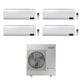 Immagine di Samsung WINDFREE AVANT R32 Climatizzatore a parete quadri split inverter Wi-Fi bianco | unità esterna 10 kW unità interne 7000+7000+7000+24000 BTU AJ100TXJ5KG/EU+AR[07T|07T|07T|24T]XEAAWKNEU