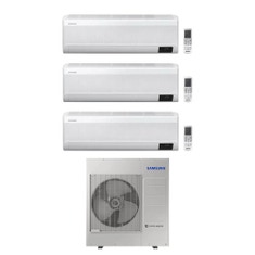 Immagine di Samsung WINDFREE AVANT R32 Climatizzatore a parete trial split inverter Wi-Fi bianco | unità esterna 10 kW unità interne 7000+7000+9000 BTU AJ100TXJ5KG/EU+AR[07T|07T|09T]XEAAWKNEU