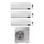 Samsung WINDFREE AVANT R32 Climatizzatore a parete trial split inverter Wi-Fi bianco | unità esterna 10 kW unità interne 7000+7000+7000 BTU AJ100TXJ5KG/EU+AR[07T|07T|07T]XEAAWKNEU