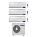 Immagine di Samsung WINDFREE AVANT R32 Climatizzatore a parete trial split inverter Wi-Fi bianco | unità esterna 8 kW unità interne 12000+12000+12000 BTU AJ080TXJ4KG/EU+AR[12T|12T|12T]XEAAWKNEU
