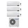 Samsung WINDFREE AVANT R32 Climatizzatore a parete trial split inverter Wi-Fi bianco | unità esterna 8 kW unità interne 9000+9000+12000 BTU AJ080TXJ4KG/EU+AR[09T|09T|12T]XEAAWKNEU
