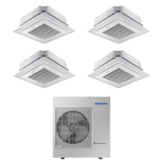 Immagine di Samsung CASSETTA 4 VIE MINI WINDFREE R32 Climatizzatore a cassetta quadri split inverter bianco | unità esterna 10 kW unità interne 7000+12000+18000+18000 BTU AJ100TXJ5KG/EU+AJ0[20|35|52|52]TNNDKG/EU