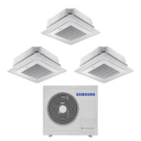 Immagine di Samsung CASSETTA 4 VIE MINI WINDFREE R32 Climatizzatore a cassetta trial split inverter bianco | unità esterna 6.8 kW unità interne 9000+12000+18000 BTU AJ068TXJ3KG/EU+AJ0[26|35|52]TNNDKG/EU