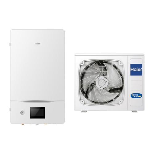 Immagine di Haier SUPER ACQUA SPLIT HE S 4 Pompa di calore aria-acqua con modulo idronico reversibile split 4 kW HU062WAMNA+AW042SSCHA