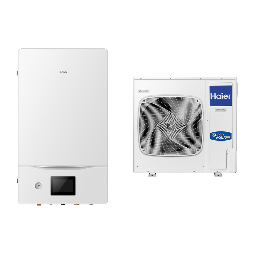 Immagine di Haier SUPER ACQUA SPLIT HE S 8 Pompa di calore aria-acqua con modulo idronico reversibile split 8 kW 25023108Z+25013110Z