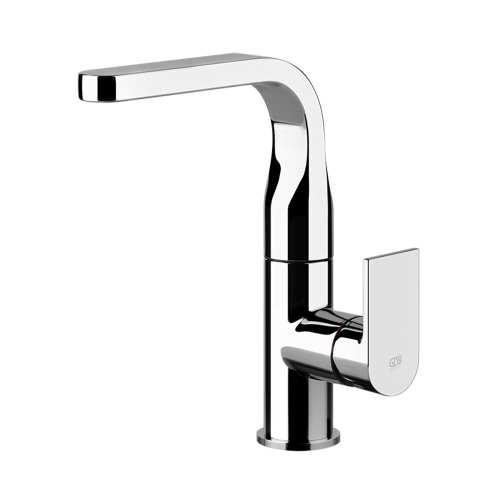 Immagine di Gessi VIA MANZONI miscelatore per lavabo H.22 cm, senza scarico, con flessibili di collegamento, finitura cromo 47124#031