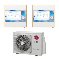 Immagine di LG ARTCOOL Gallery LCD R32 Climatizzatore a parete dual split inverter Wi-Fi | unità esterna 6.2 kW unità interne 9000+9000 BTU MU3R21.U23+A[09|09]GA2.NSE