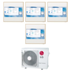 Immagine di LG ARTCOOL Gallery LCD R32 Climatizzatore a parete quadri split inverter Wi-Fi | unità esterna 7 kW unità interne 9000+9000+9000+12000 BTU MU4R25.U22+A[09|09|09|12]GA2.NSE