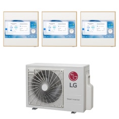 Immagine di LG ARTCOOL Gallery LCD R32 Climatizzatore a parete trial split inverter Wi-Fi | unità esterna 5.3 kW unità interne 9000+9000+9000 BTU MU3R19.U23+A[09|09|09]GA2.NSE