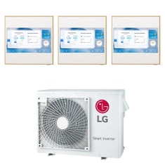 Immagine di LG ARTCOOL Gallery LCD R32 Climatizzatore a parete trial split inverter Wi-Fi | unità esterna 7 kW unità interne 9000+12000+12000 BTU MU4R25.U22+A[09|12|12]GA2.NSE