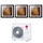 LG ARTCOOL Gallery Photo R32 Climatizzatore a parete trial split inverter Wi-Fi | unità esterna 8.8 kW unità interne 9000+9000+9000 BTU MU5R30.U42+A[09|09|09]GA1.NSE